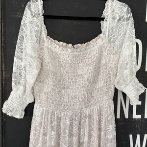 Baltic Born White Lace Dress